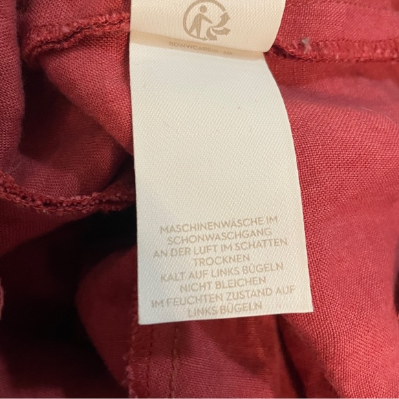 Boden High Rise Wide Leg Button Detail Linen Pants Size 6P - Picture 10 of 14